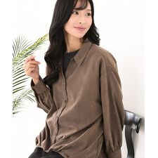 【C-FORT POINT】ピーチ起毛 スキッパー ブラウス