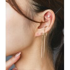 Os　-オズ-　【金属アレルギー対応】リボンスネークチェーンイヤーカフ