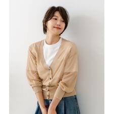 フォートポイント(FORT POINT)の【C-FORTPOINT/フォートポイント】シャリシャリ Ｖネック シアーカーディガン