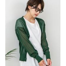 フォートポイント(FORT POINT)の【C-FORTPOINT/フォートポイント】シャリシャリ Ｖネック シアーカーディガン