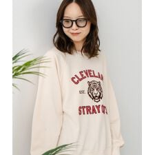 【C-FORT POINT】アニマルプリント(タイガー) カレッジ スウェットトレーナー