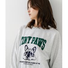 【C-FORT POINT】アニマルプリント(フレンチブルドッグ) スウェットトレーナー