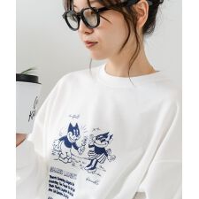 【C-FORT POINT】アニマル ロゴプリント スウェットトレーナー