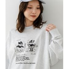 【C-FORT POINT】アニマル ロゴプリント スウェットトレーナー