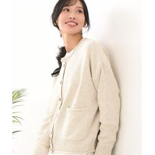 フォートポイント(FORT POINT)の【C-FORT POINT/フォートポイント】袖ケーブル柄 カーディガン