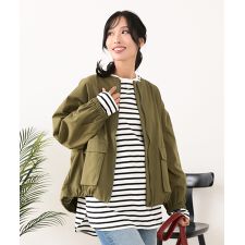 フォートポイント(FORT POINT)の【C-FORTPOINT】綿ツイル ノーカラージャケット