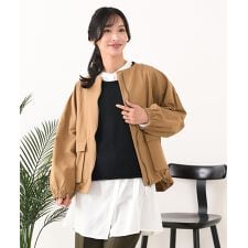 フォートポイント(FORT POINT)の【C-FORTPOINT】綿ツイル ノーカラージャケット