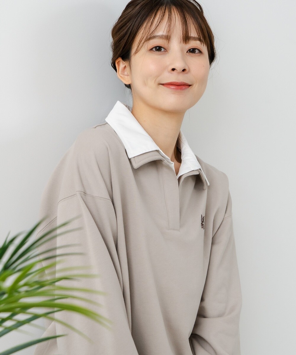 リリーブラウン MARY QUANT クロップドリボンポロシャツ ホワイト LILY BROWN（リリーブラウン）の「【LILY BROWN×MARY QUANT