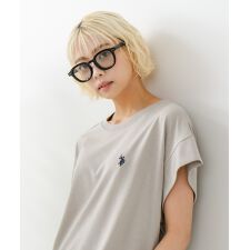 【U.S. POLO ASSN.】リラックスフィット ワンポイント刺繍 フレンチスリーブ Ｔシャツ