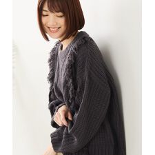 【C-FORT POINT/フォートポイント】フリンジニットプルオーバー