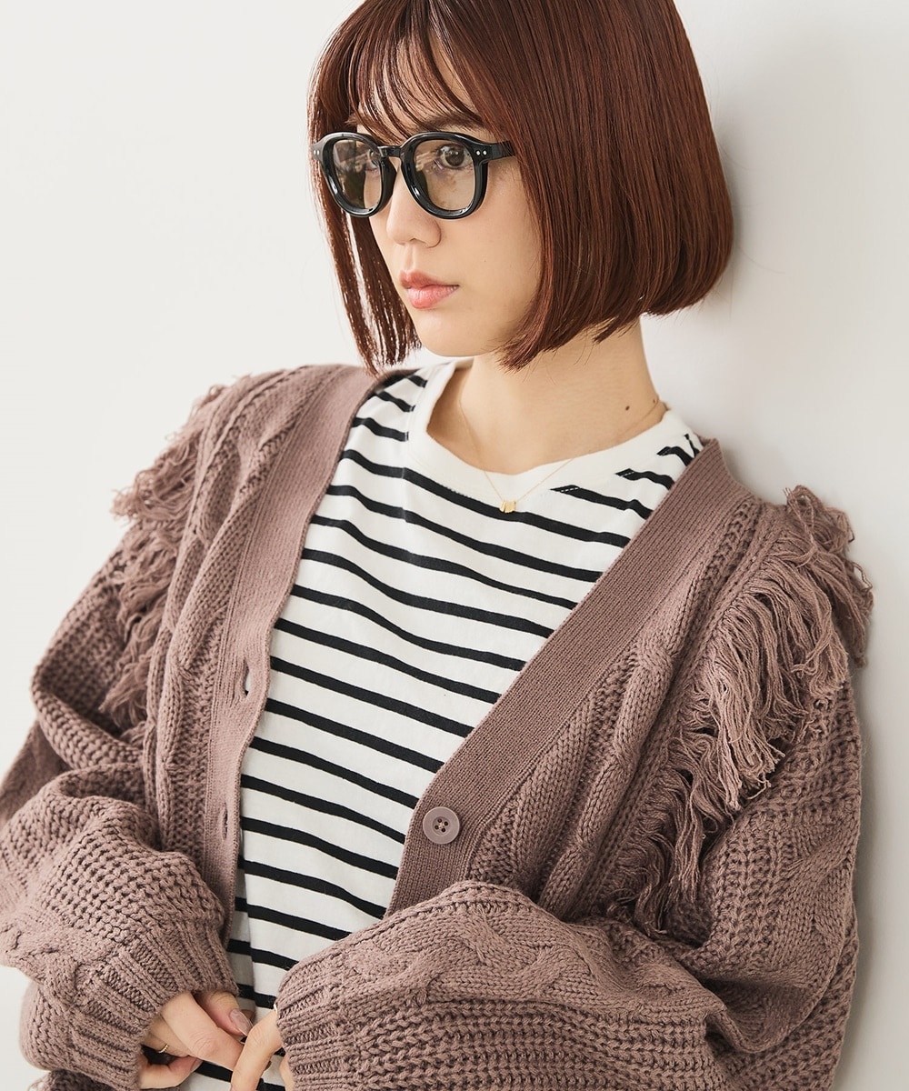 【C-FORT POINT/フォートポイント】フリンジニットカーディガン