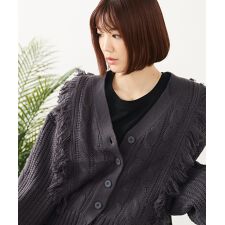 フォートポイント(FORT POINT)の【C-FORT POINT/フォートポイント】フリンジニットカーディガン