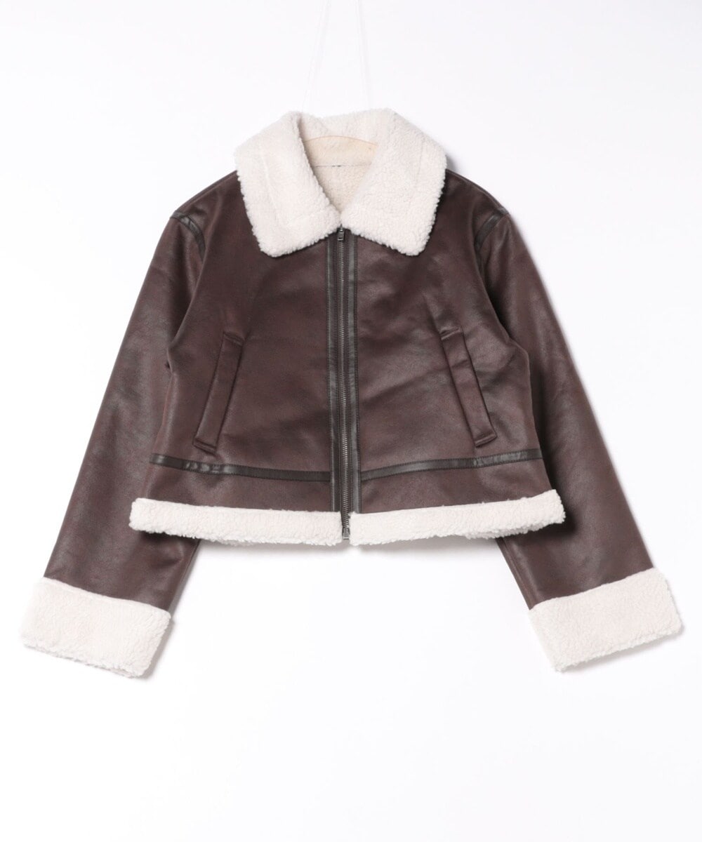 C-FORT POINT/フォートポイント】フェイクレザー フライトジャケット