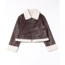 【C-FORT POINT/フォートポイント】フェイクレザー フライトジャケット