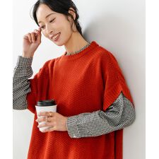 【C-FORT POINT/フォートポイント】ニットベスト＋ブラウスアンサンブル