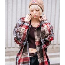 【BEVERLY HILLS POLO CLUB】シャギー チェック シャツジャケット