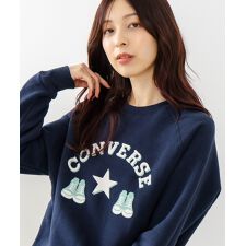【CONVERSE】裏シャギー スニーカー柄 トレーナー