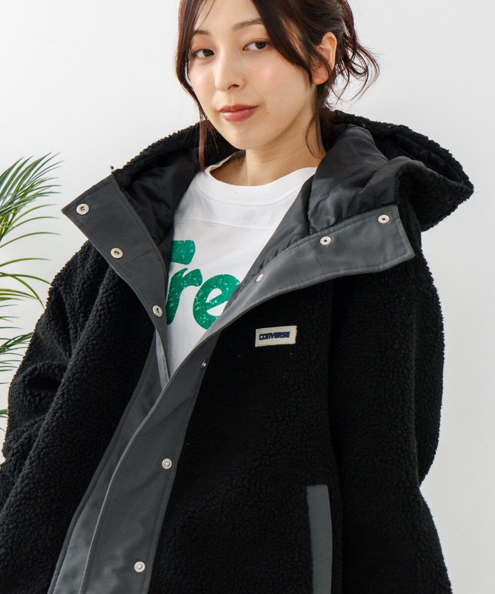CONVERSE/コンバース】ボア 切り替え フードジャケット | コンバース