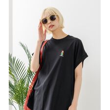 【TeddyBear/テディベア】フレンチスリーブ ワンポイント刺繍 Ｔシャツ