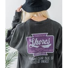 【UNDER WRAPS/アンダーラップス】ピグメント加工 バックプリントロンT