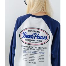 【UNDER WRAPS/アンダーラップス】裾ラウンドヘム ラグランロンT