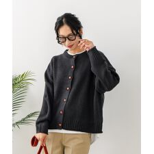 【C-FORTPOINT/フォートポイント】ポップコーン編みニットカーディガン