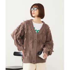 【C-FORT POINT/フォートポイント】フリンジニットカーディガン
