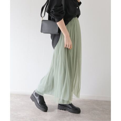 DOLLY SEAN チュール デシンリバーシブルスカート ベーセーストック B C STOCK