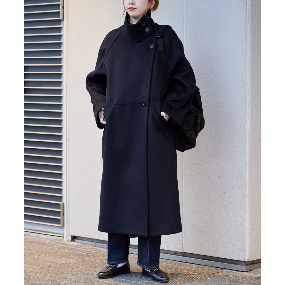 B.C STOCK Ｗビーバーコクーンスタンドカラーコート 追加》Wビーバーコクーンスタンドカラー（その他アウター）｜B.C STOCK