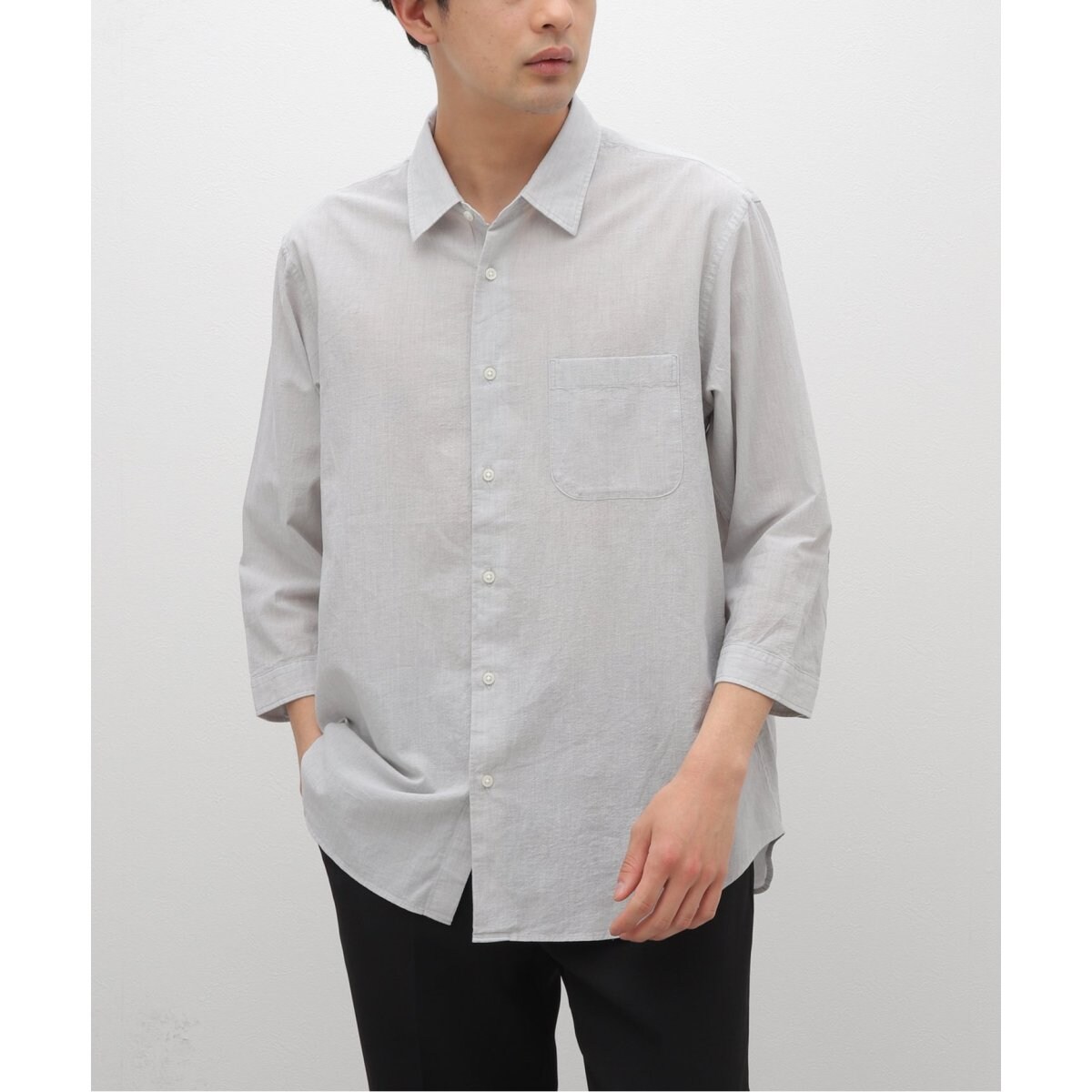 MELANGE VOILE 3/4半袖シアーシャツ | ベーセーストック(B.C