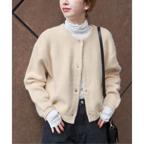 2層スムース編みニットブルゾン | ベーセーストック(B.C STOCK  