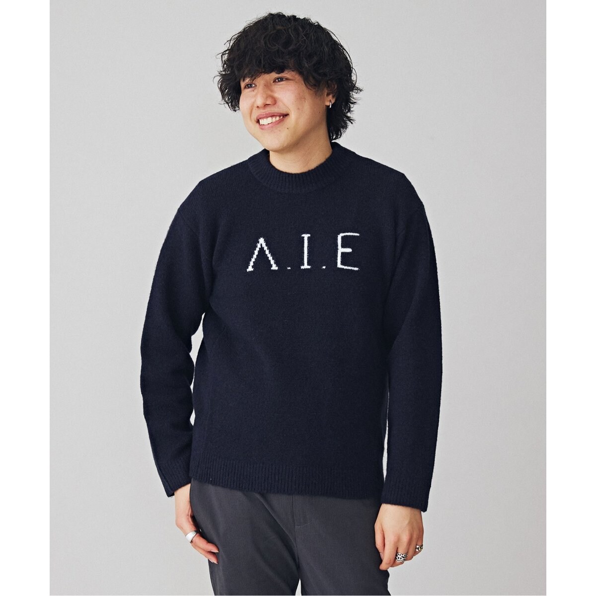 AIMABLEロゴインターシャベスト VIE LOGO インターシャ ニット | ベーセーストック(B.C STOCK