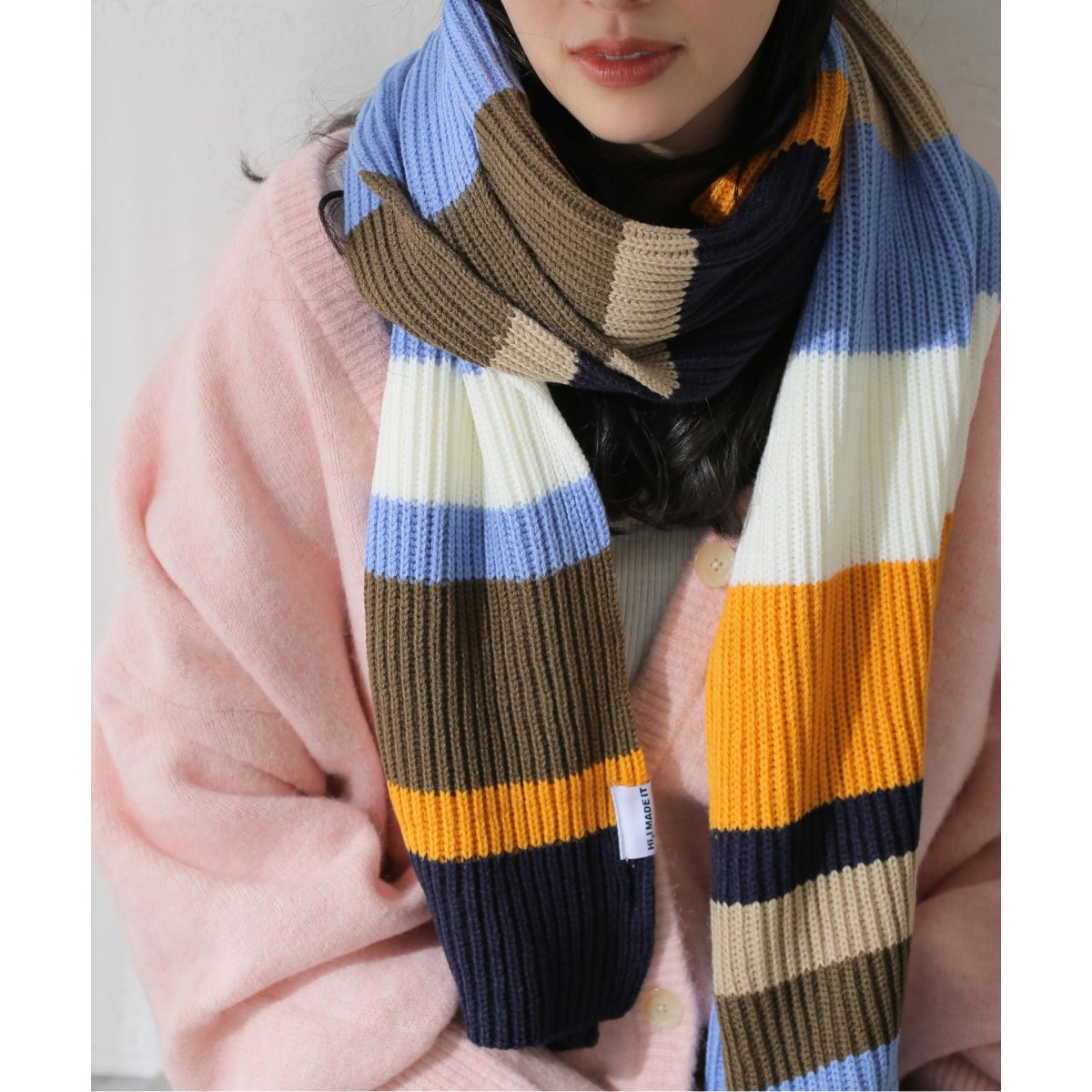 ニットマルチボーダーマフラー | ベーセーストック(B.C STOCK