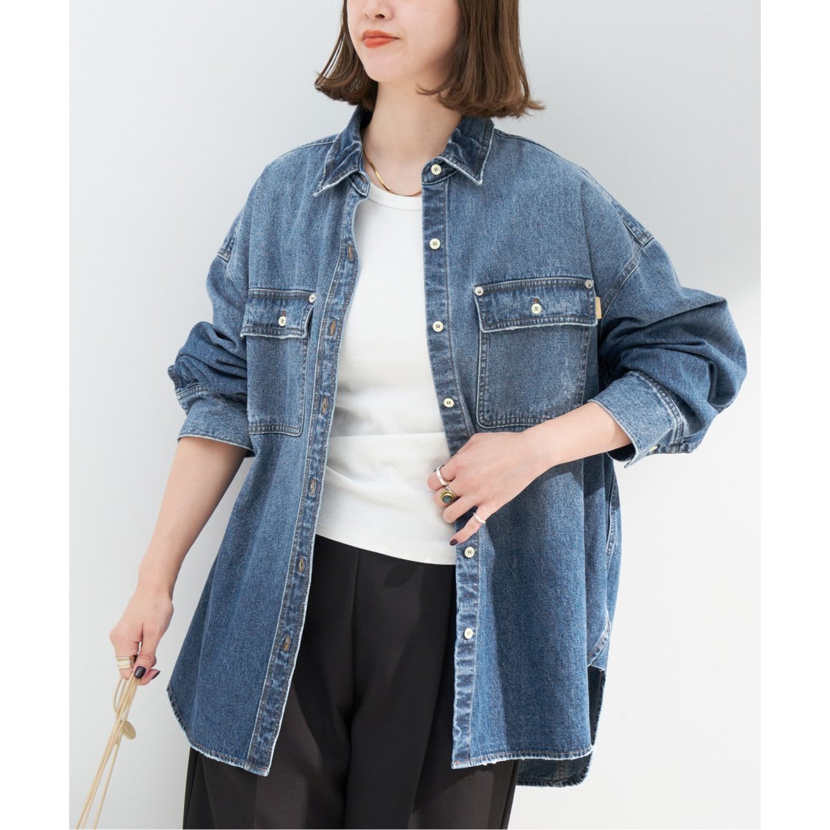 DU JOUR/デュ ジュール UTILITY JEAN SHIRT | ベーセーストック(B.C