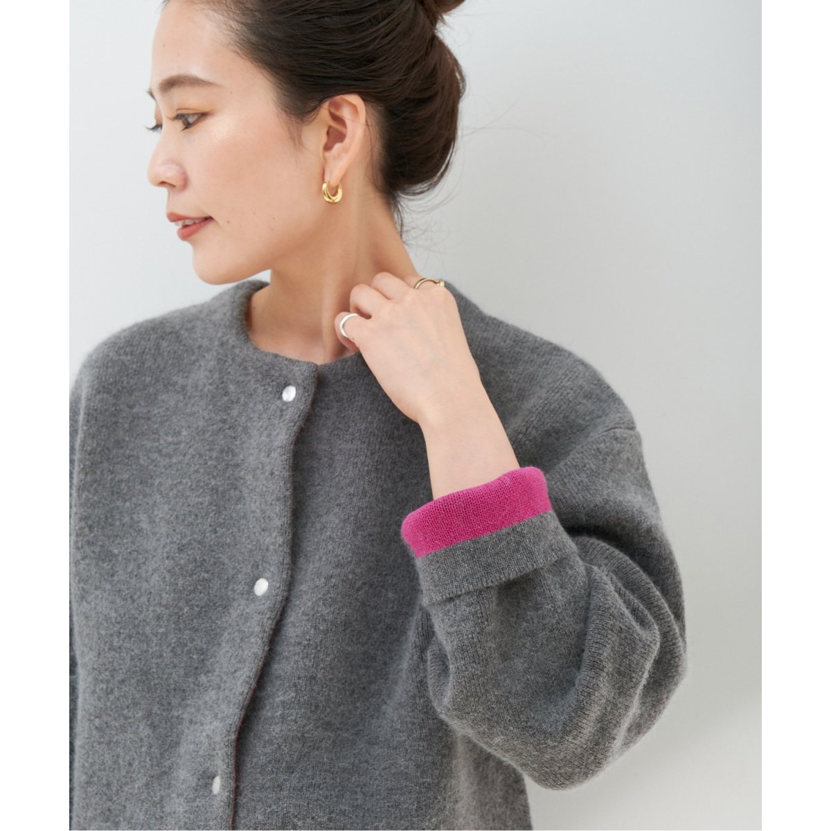 2層スムース編みニットブルゾン | ベーセーストック(B.C STOCK