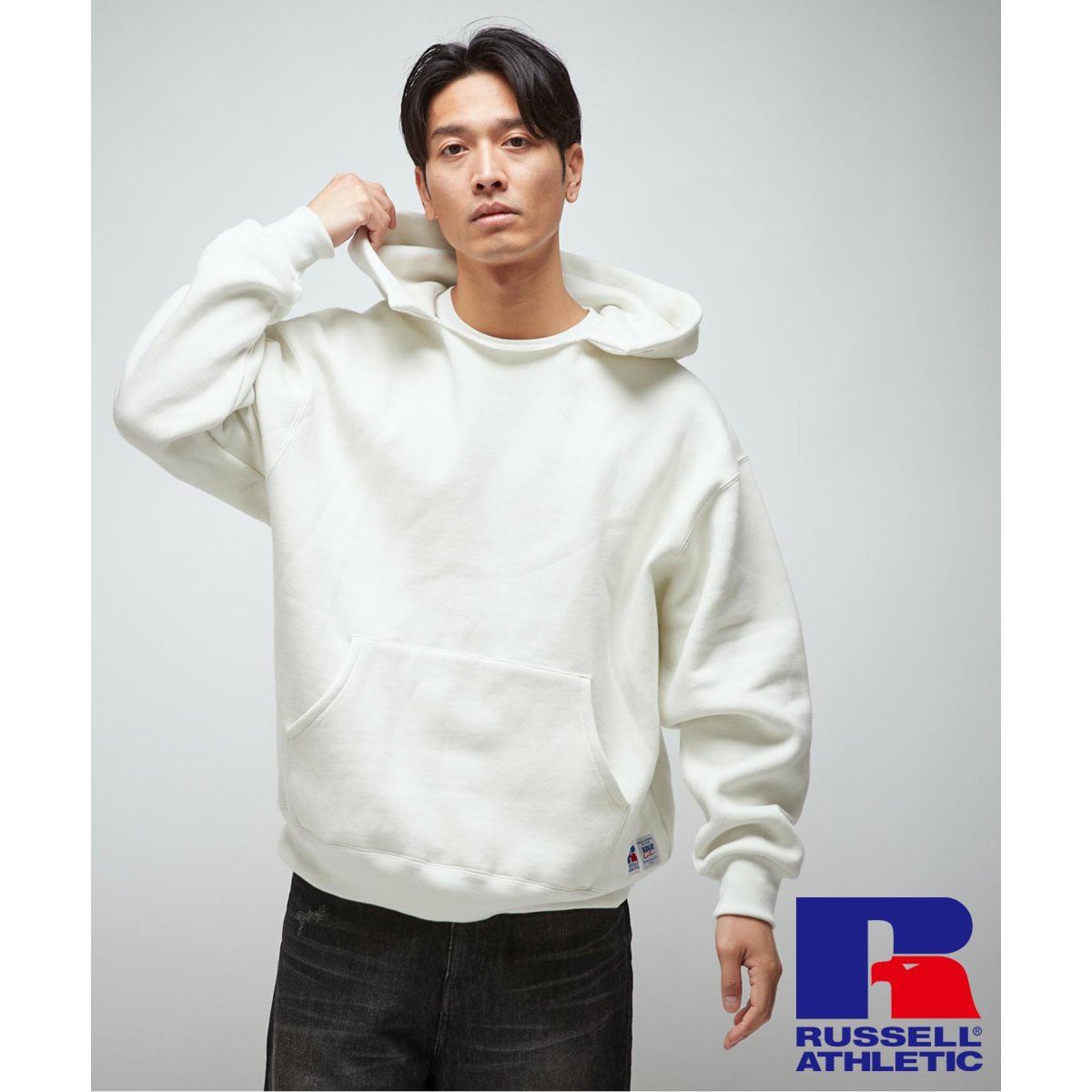 Russell Athletic SAINTSフード付きスウェット M Russell Athletic SAINTSフード付きスウェット M