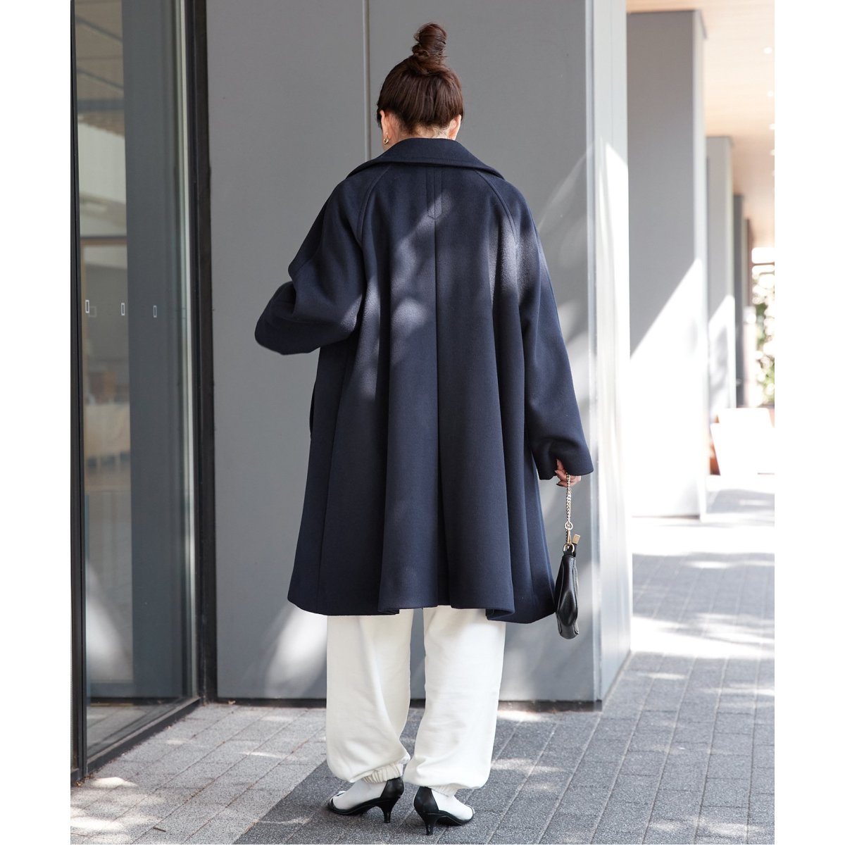 ベーセーストック　Wビーバーテントライントレンチコート レディース　グレー Wビーバーテントライントレンチコート | ベーセーストック(B.C