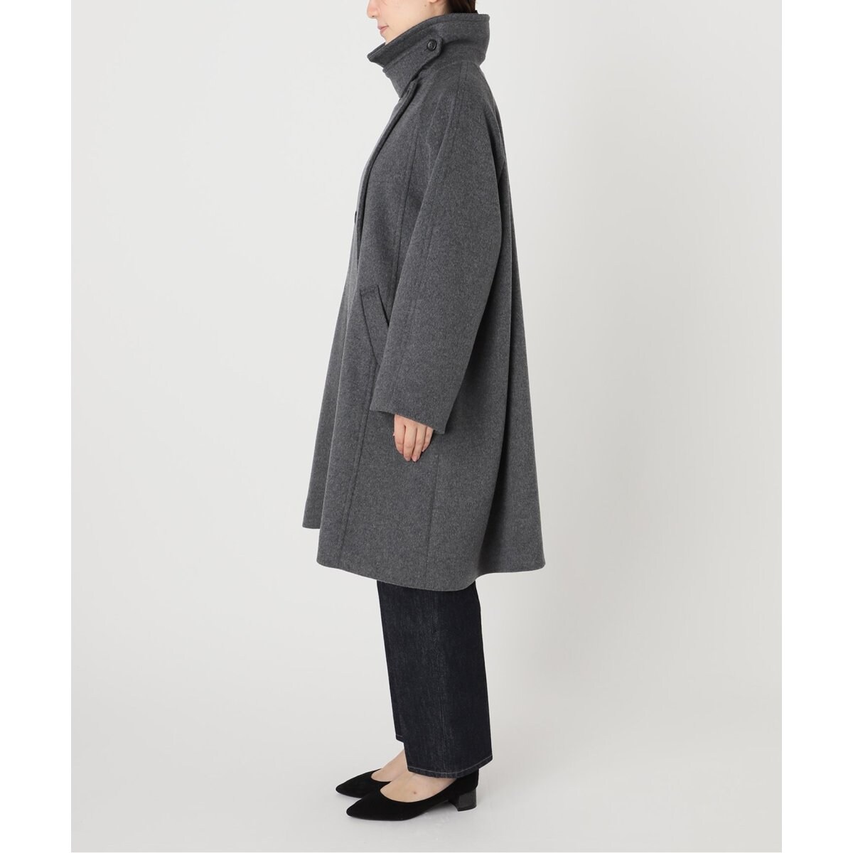 ベーセーストック　Wビーバーテントライントレンチコート レディース　グレー Wビーバーテントライントレンチコート | ベーセーストック(B.C