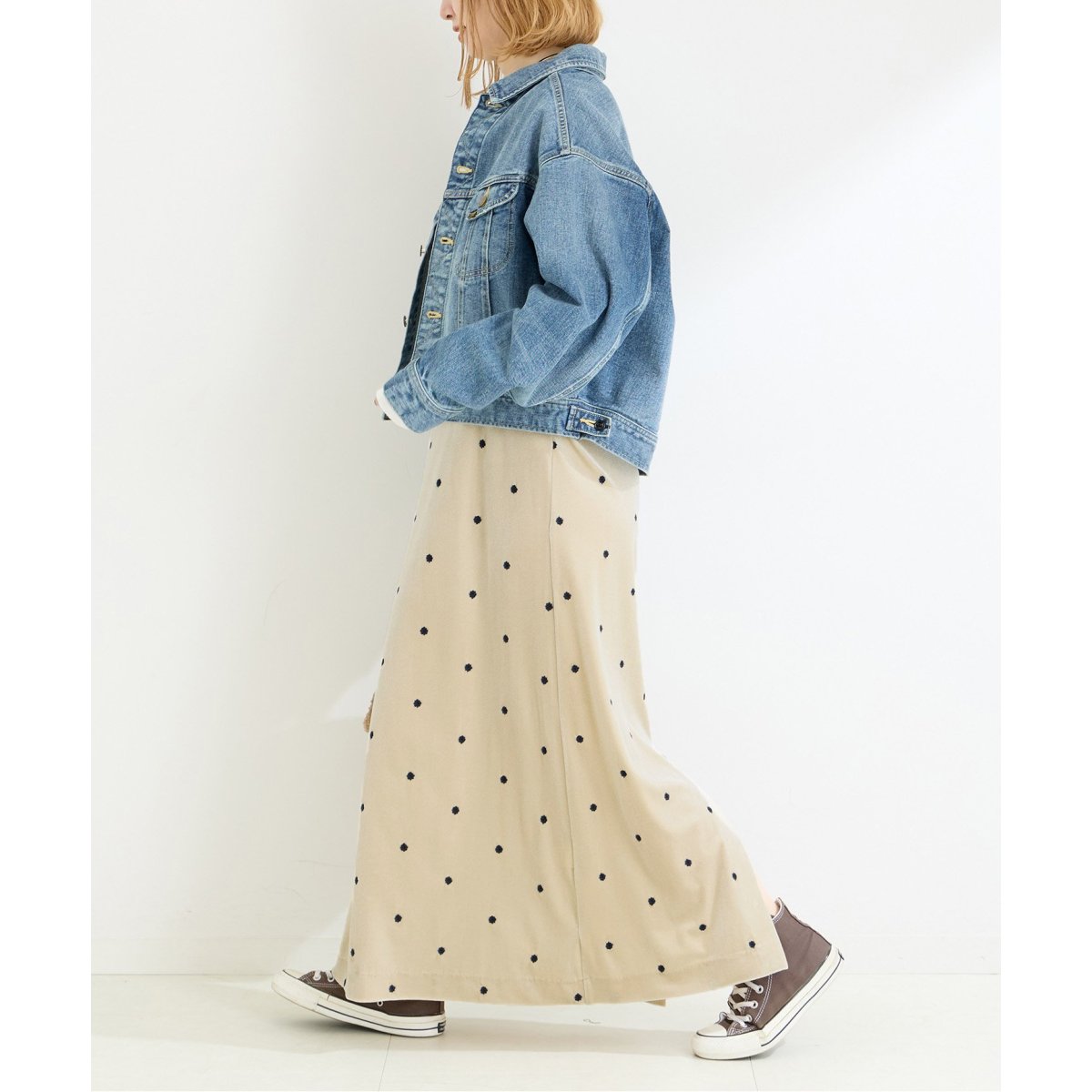 手洗い可 / ベロアフラワー刺繍ワンピース | ベーセーストック(B.C