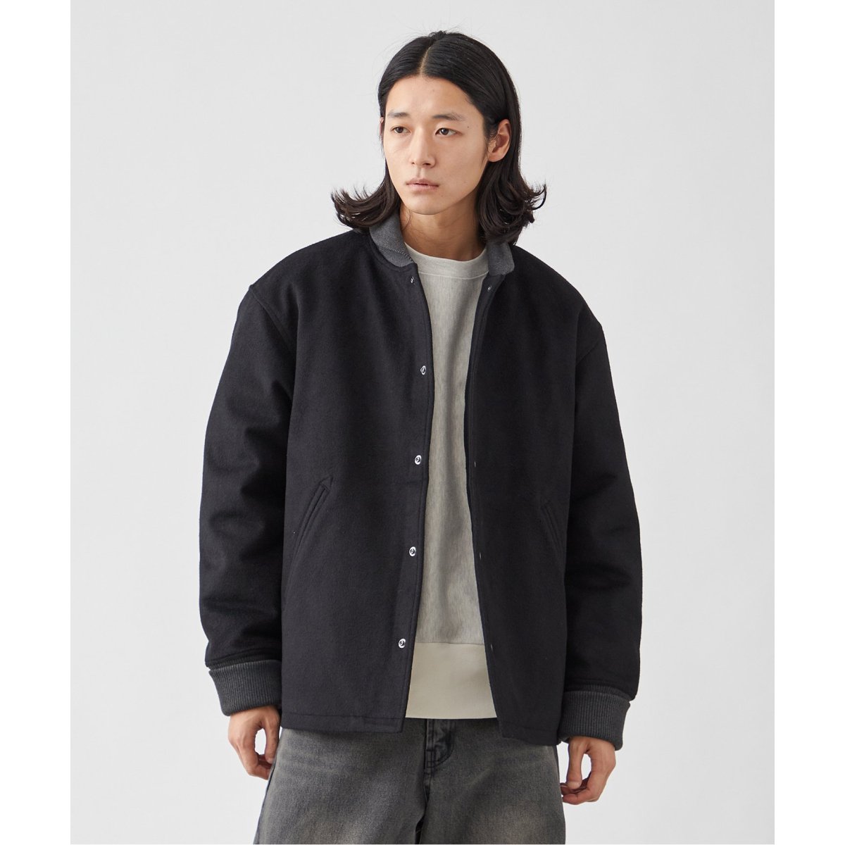 タスマニアウールバーシティジャケット | ベーセーストック(B.C STOCK