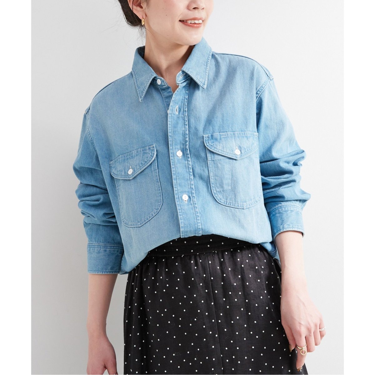 トミー ヒルフィガー   BASEBALL STRIPE RIB NECK SHIRT （ブルー） トミー ヒルフィガー TOMMY HILFIGER BASEBALL STRIPE RIB NECK