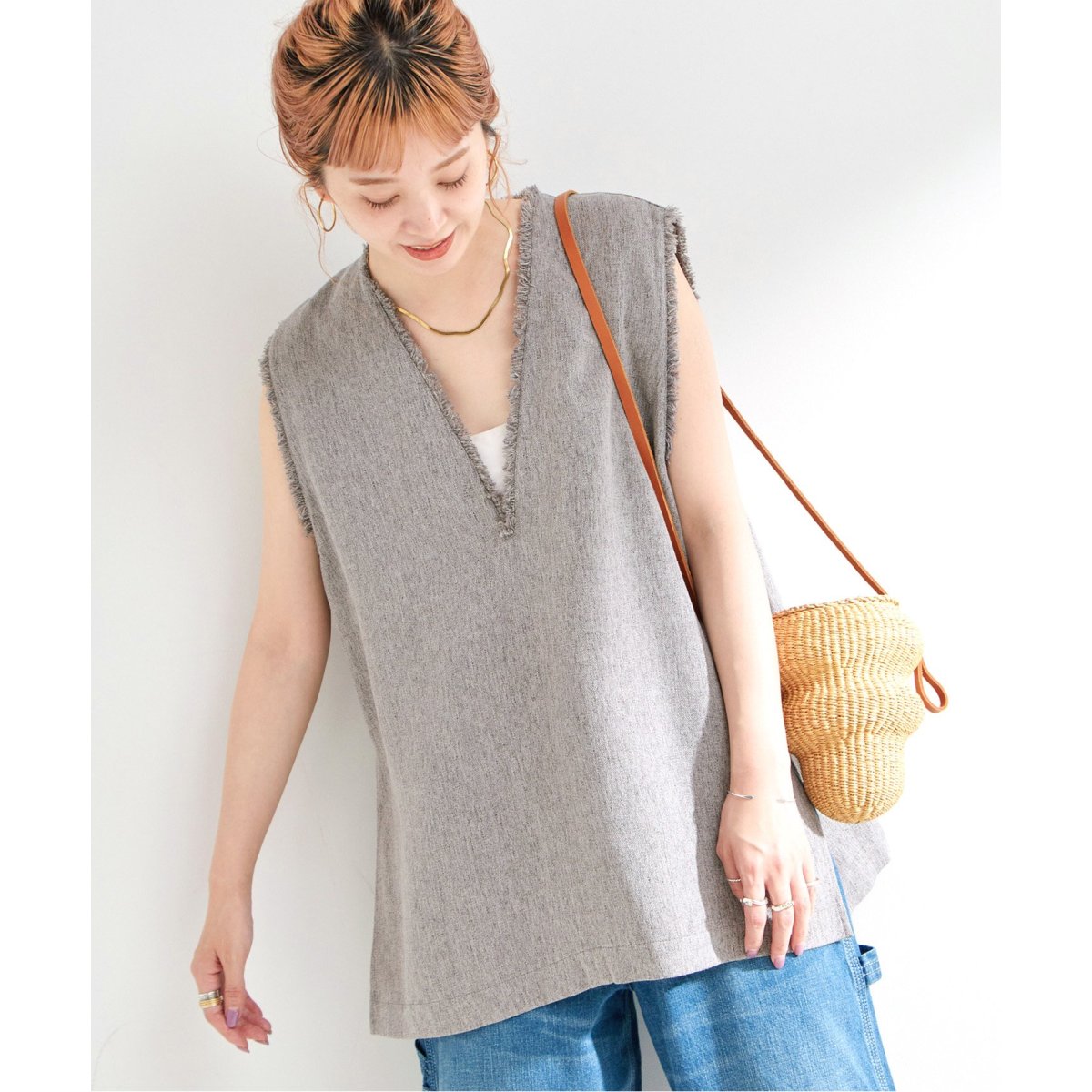 B.C STOCK SIMPLICITÉ リネンベスト B.C STOCK SIMPLICITÉ リネンベスト - メルカリ