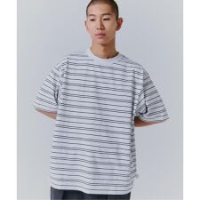 C.B.P ボーダークルーネック半袖Tシャツ
