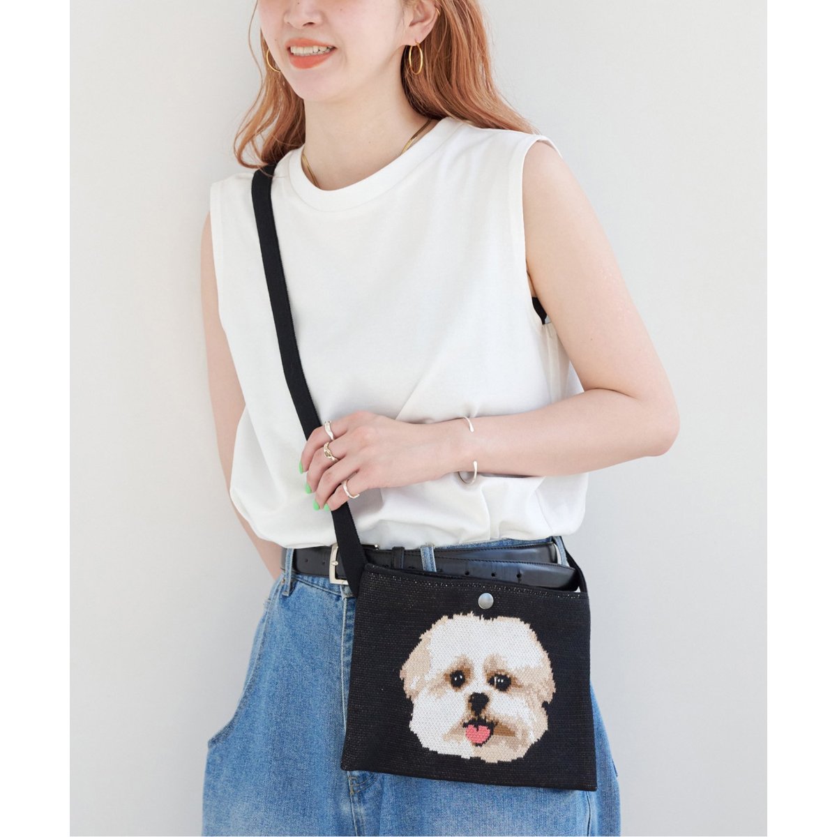 B.C STOCK×モコゾウ×編み物☆堀ノ内 サコッシュ WEB＋一部店舗限定】モコゾウ*Amimono Horinouchi サコッシュ | ベー