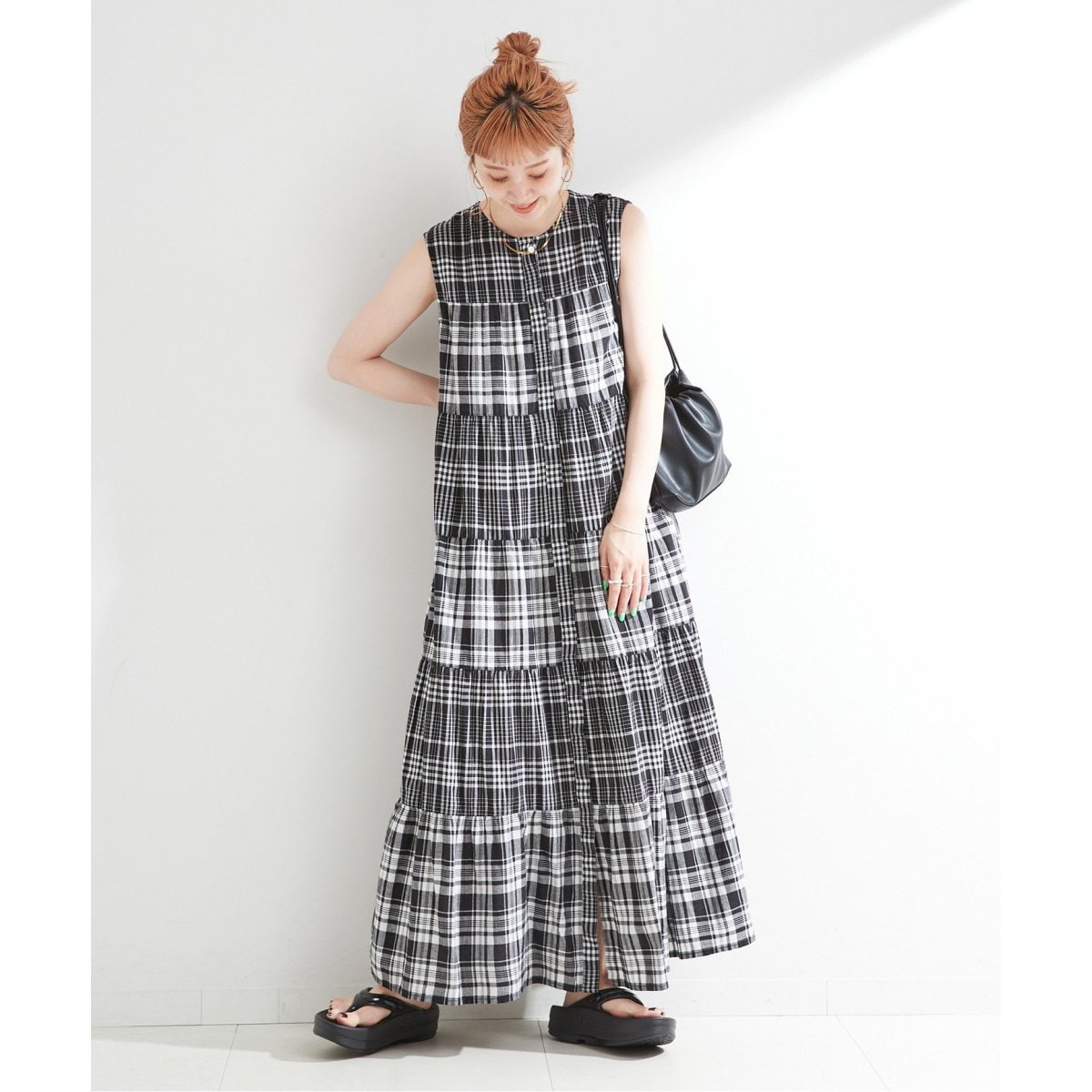 まいB.C STOCK ウォッシャブル/カットコンビティアード ワンピース ウォッシャブル / カットコンビティアードワンピースの