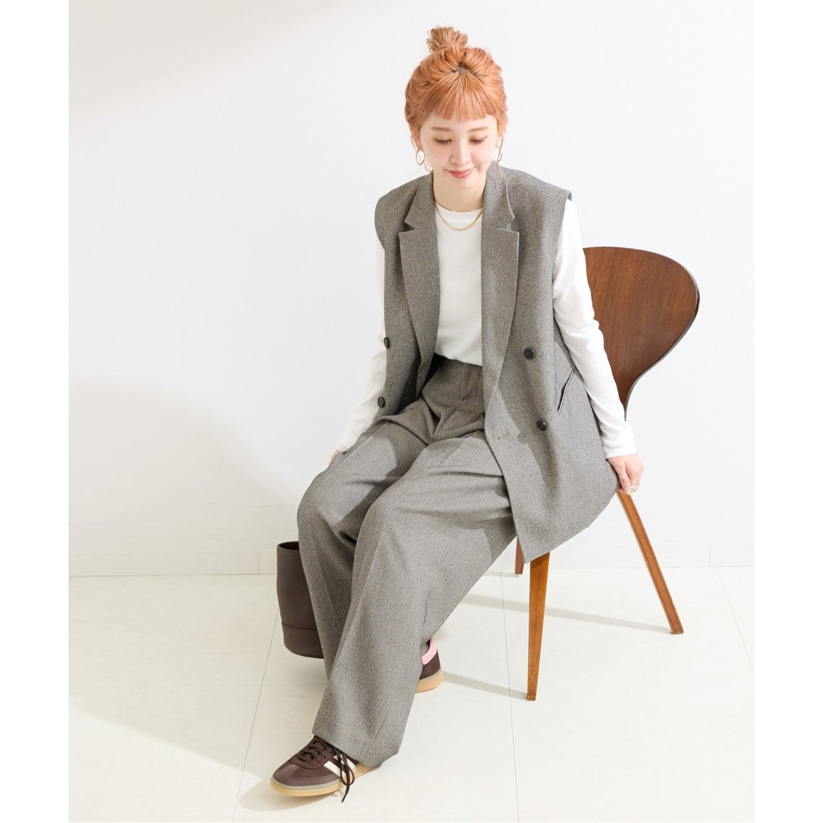 ベーセーストック・ジレ+パンツ B.C STOCK（ベーセーストック）の「ジレ+2タックパンツセット