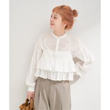 《追加》《2点セット》ウォッシャブル / フリルキャミソールレイヤードブラウス