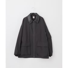 《予約》【Deux Allures/ドゥ アリュール】レザーカラー ショートブルゾン