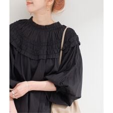 《予約》手洗い可 / ボイル2WAYギャザーブラウス