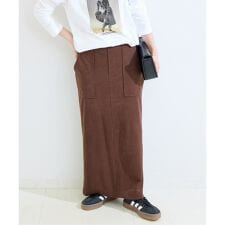 《予約》手洗い可 / ポリエステルスエードIラインスカート